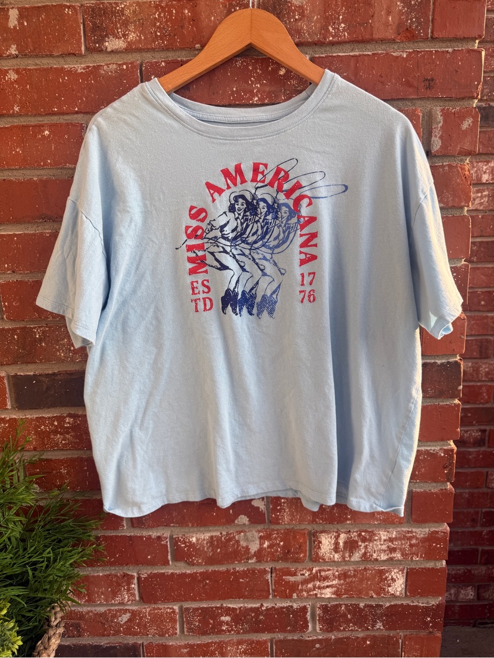 Patriotic Miss Americana Cowgirl T-shirt